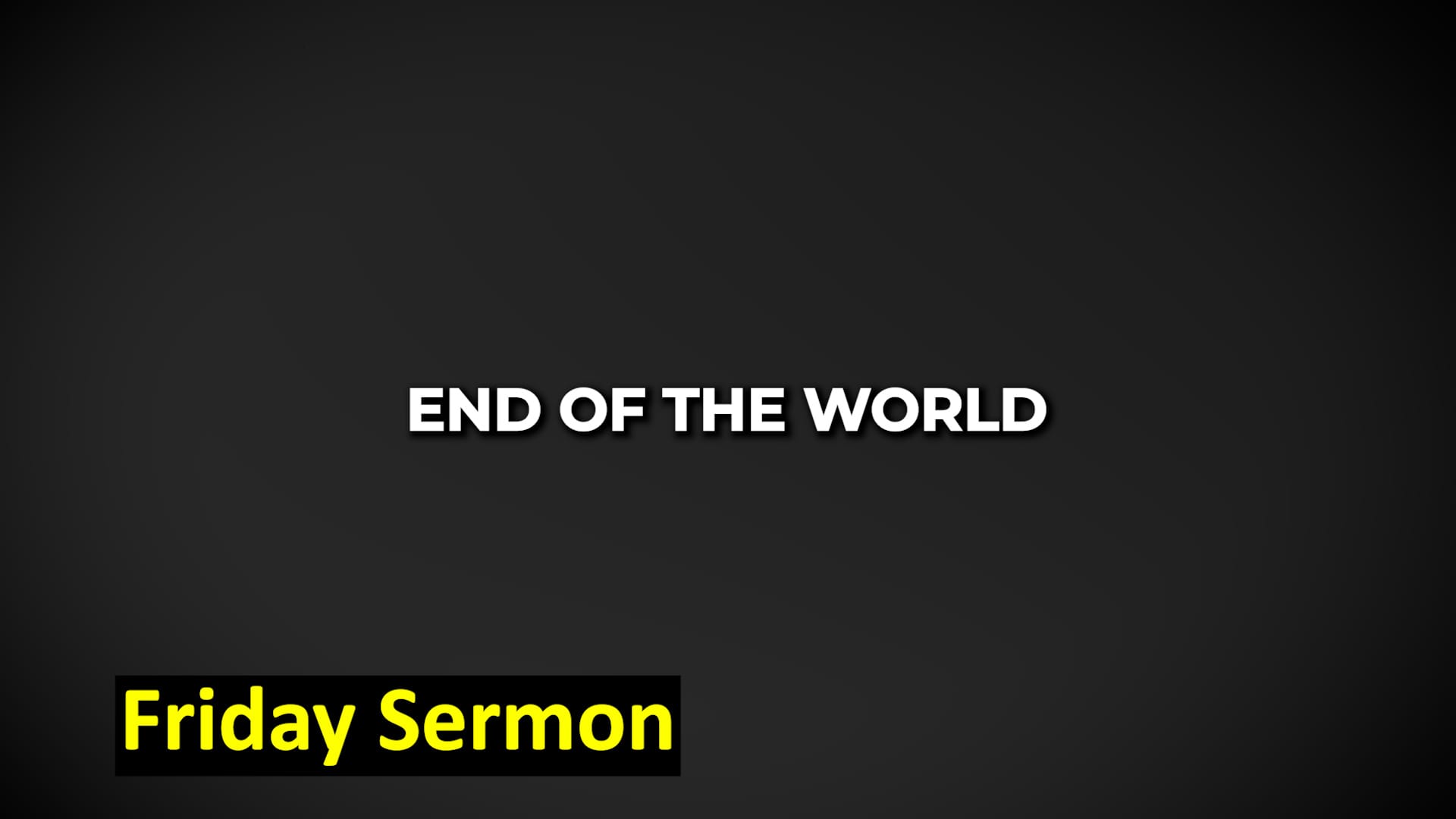 End of the World