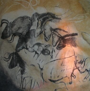 Chauvet Cave Replica Painting