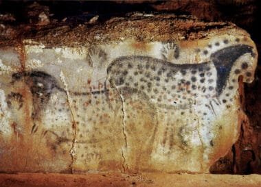 Pech Merle Spotted Horses Painting